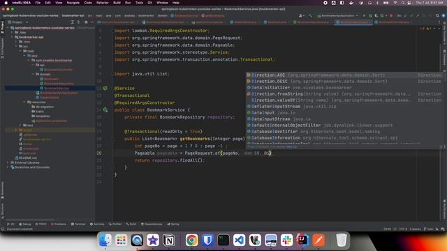 Spring Boot + Kubernetes Tutorial Series - Part 3 : Implementing GetBookmarks API смотреть онлайн