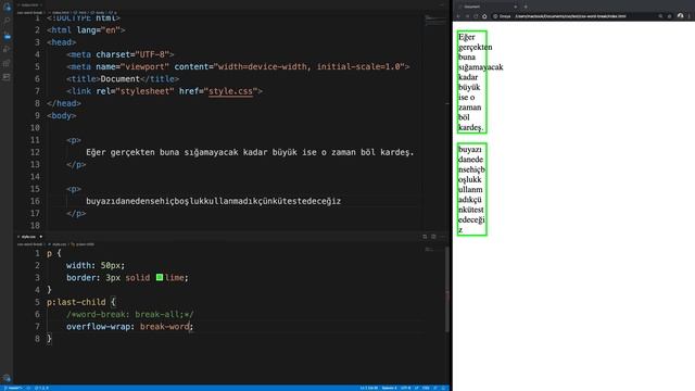 CSS Dersleri -77 / word-break, overflow-wrap ve hyphens Özellikleri смотреть онлайн