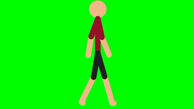 Stick Nodes Default walking green screen for movieclip (18 FPS) смотреть онлайн