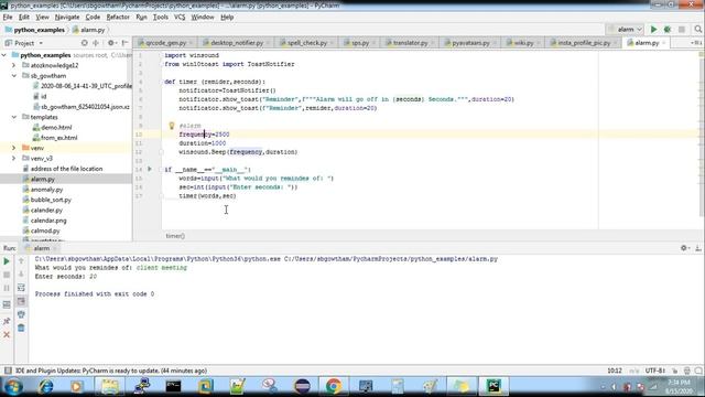 Python : Build Alarm & Reminder App #python #pythoncoding #pythonprogramming смотреть онлайн