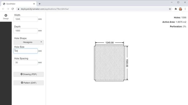 Online CAD tool for perforated pattern calculation смотреть онлайн