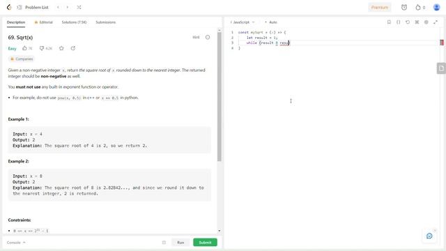 SQRT(X) смотреть онлайн