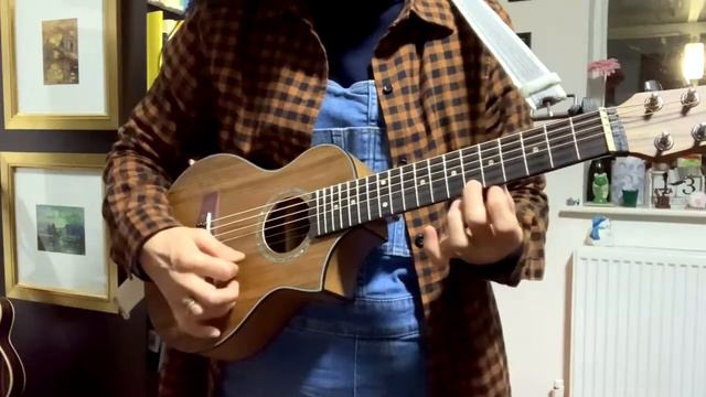 gypsy jazz guitar technique on my piccolo guitar - exercise #66 by Denis Chang смотреть онлайн