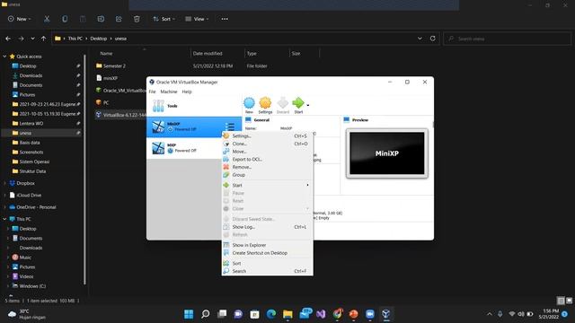 Instalasi OS dan Import OVA Oracle Virtual Box || Eugenea Chiquita Z.A. / 21051214019 смотреть онлайн
