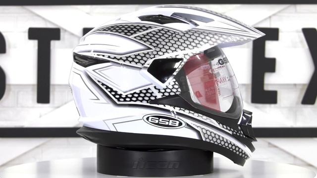 Мотошлем GSB XP-14A WHITE BLACK смотреть онлайн