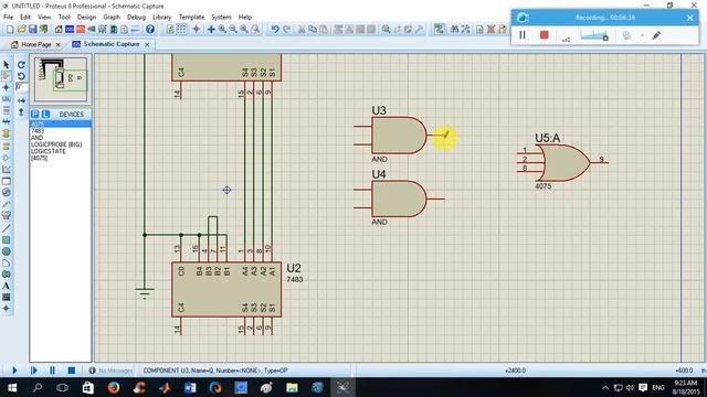 4 bit BCD Adder by proteus смотреть онлайн