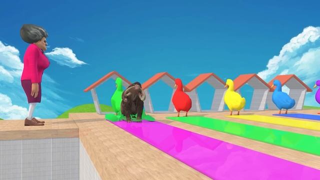 5 Giant Ducks Cow Mammoth Elephant Lion chicken Dog Guess The Right Door ESCAPE ROOM CHALLENGE Game смотреть онлайн