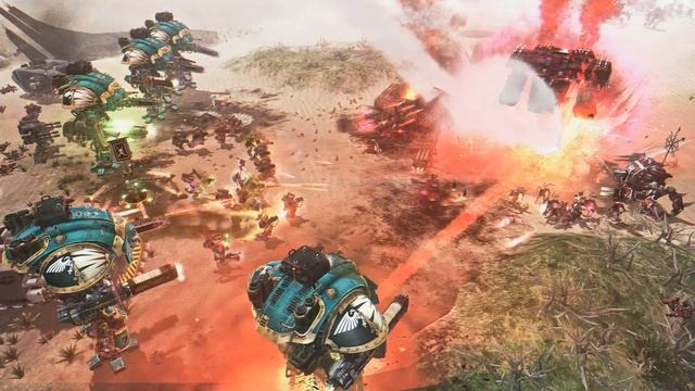 6 Imperial Knights vs 2 Chaos Titans! - Unification Mod, Warhammer 40K: Dawn of War: Soulstorm смотреть онлайн