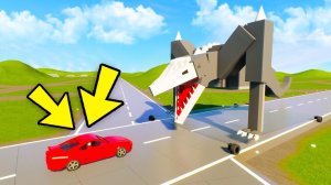 НЕ ЕШЬ МЕНЯ! ЗУБАСТЫЙ ЛЕГО МОНСТР ПРОТИВ МАШИН - ОХОТА НА МОНСТРЕ ЗА ЛЕГО ТАЧКАМИ В BRICK RIGS