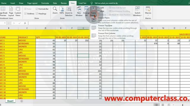 freeze panes excel | excel freeze pane | freeze multiple rows & column смотреть онлайн