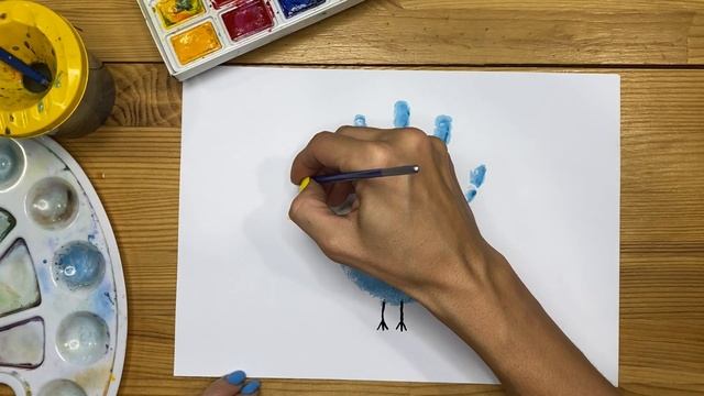 Рисование пальчиками для детей "Павлин" | Нетрадиционное занятие смотреть онлайн