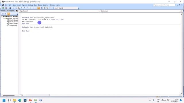 EXCEL VBA Active X13 Spin Button To Go Up Or Down The ComboBox List In MS.EXCEL смотреть онлайн