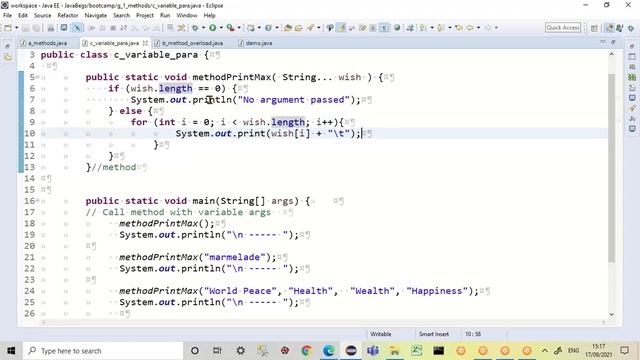 Methods With Variable Parameters in Java смотреть онлайн