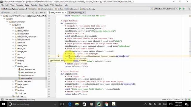 Lesson 19 Python Webdriver Model View Controller Framework Site Function смотреть онлайн