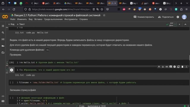 2023 11 16 Python Лекция 6 Работа с командной строкой, файлами Введение в библиотеку NumPy смотреть онлайн