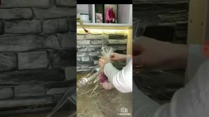 упаковка кашпо в прозрачную пленку