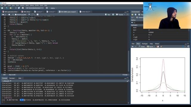 Expectation Maximization (EM) - 3.1 - GMM example - same mean, different variance смотреть онлайн