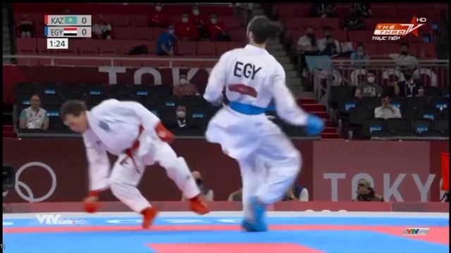 Kumite Male 67Kg Darkhan Assadilov Azakhstan ~ Ali Elsawy Ai Cập. Olympic Tokyo 2020 смотреть онлайн