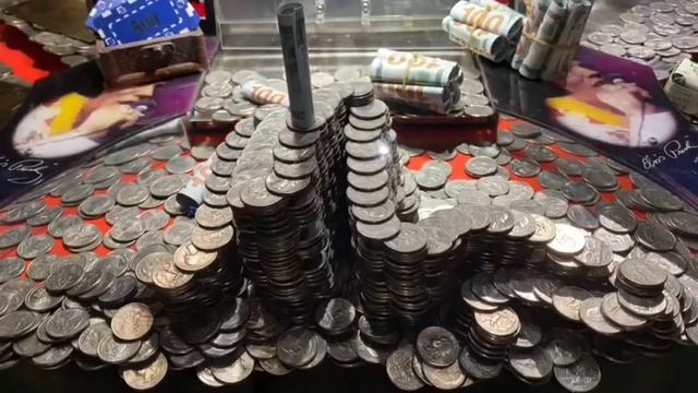 SURROUNDED by SECURITY ... Playing The High Limit Coin Pusher Jackpot WON MONEY ASMR смотреть онлайн