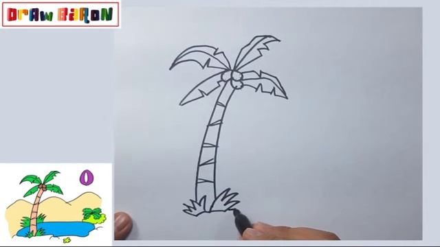 How to draw AN OASIS STEP BY STEP смотреть онлайн