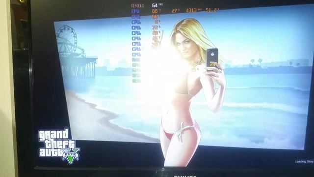 Nvidia GTX 690 (Dual GPU/SLI), Intel i7 2600K @ 4.3GHz - GTAV Benchmark @ Very High, 1080p смотреть онлайн