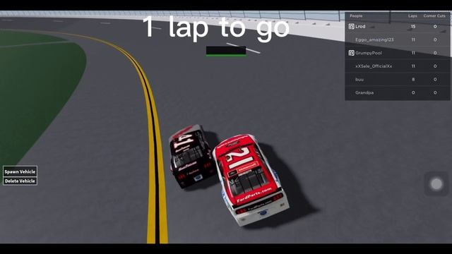 A tough 1v1 for the win in NASCAR Unleashed! смотреть онлайн