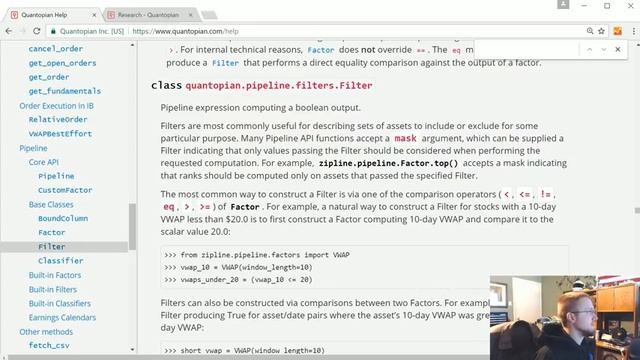 Pipeline - Algorithmic Trading with Python and Quantopian p. 5 смотреть онлайн