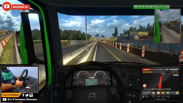 LIVE - JOGANDO EURO TRUCK SIMULATOR 2 NO LOGITECH G27 смотреть онлайн