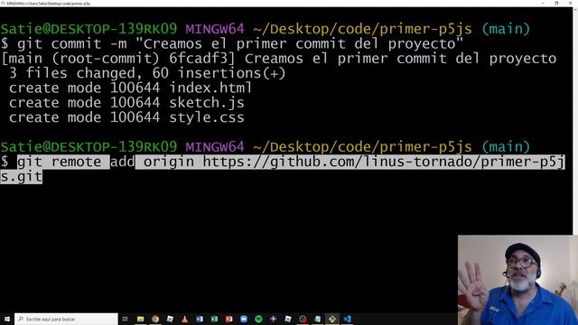 Git: creación de repositorio local y vinculacion con repositorio remoto смотреть онлайн