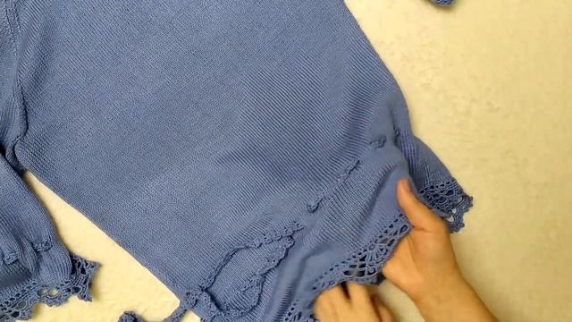 Весенний джемпер с ажурной каймой смотреть онлайн