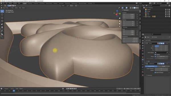 Blender 3d, modelling process, jewerly, моделирование кулона на основе орнамента
