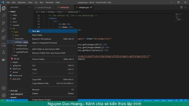 03-Viết ứng dụng CRUD với Java Spring MVC MyQL JPA jsp - phần 2 смотреть онлайн
