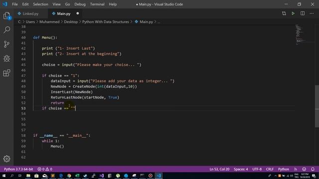 Data Structures With Python - Linked List Insert Node at the Beginning смотреть онлайн
