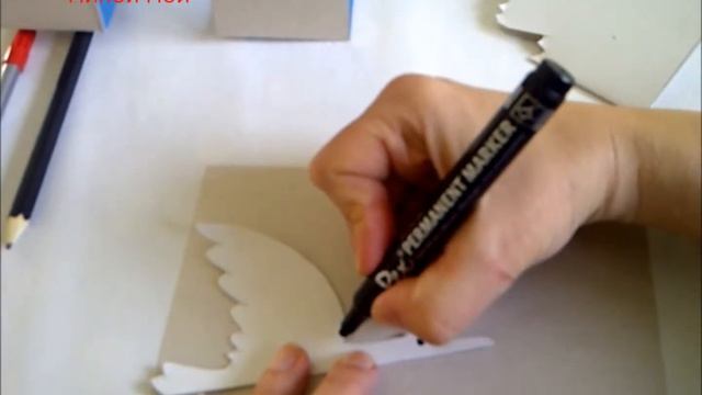 Как сделать открытку 3D на рождение ребёнка Аист с младенцем смотреть онлайн