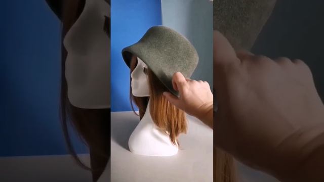 ДВЕ ШЛЯПЫ В ОДНОЙ / велюровый клош цвета первых заморозков