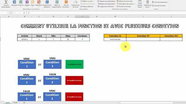comment utiliser la fonction si avec plusieurs condition | Tutoriel Excel - DE RIEN смотреть онлайн
