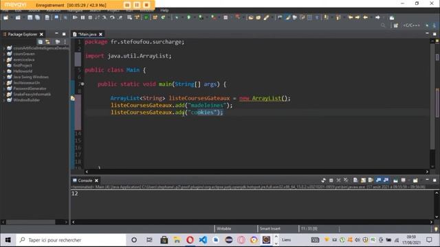 JAVA{11}: 2D ARRAYLIST ou ARRAYLIST MULTI-DIMENSIONNEL ?? смотреть онлайн