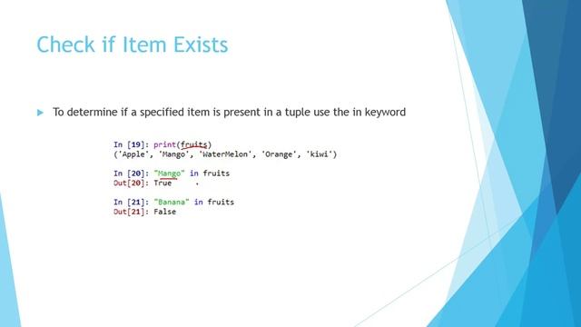 Python Tuple смотреть онлайн