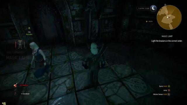 The Witcher 3: Magic Lamp Puzzle Solution