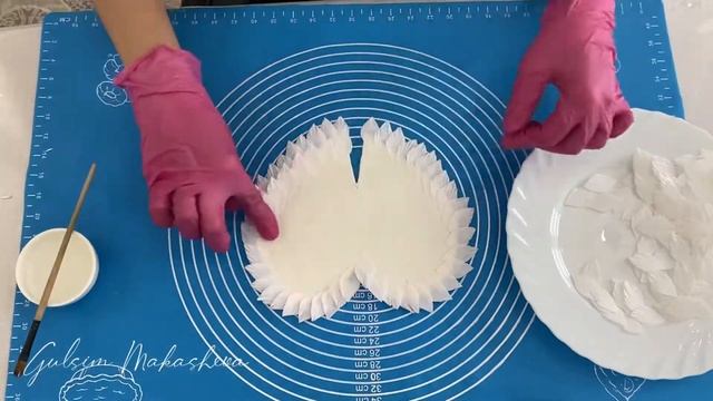 Крылья ангела из вафельной бумаги/ Қазақша рецепт/ Wafer Paper angel wings. смотреть онлайн
