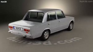 Fiat 124 1966 3D model by Hum3D.com
