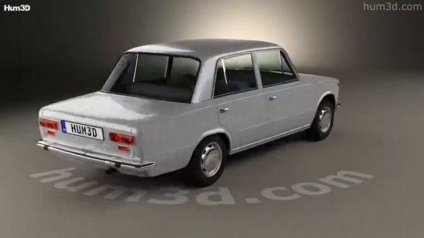 Fiat 124 1966 3D model by Hum3D.com