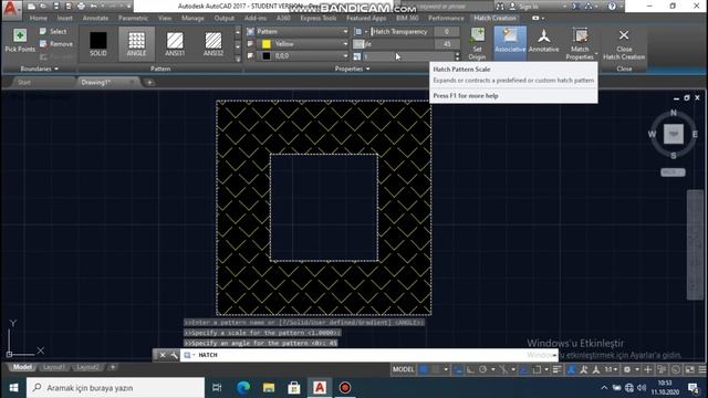 AUTOCAD 8.DERS | HATCH, GRADİENT KOMUTLARI смотреть онлайн