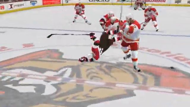 HUGEST HIT EVER ON NHL 2009 смотреть онлайн