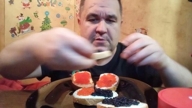 Обжор - бутерброды с красной и черной икрой | Мукбанг с Алисой смотреть онлайн