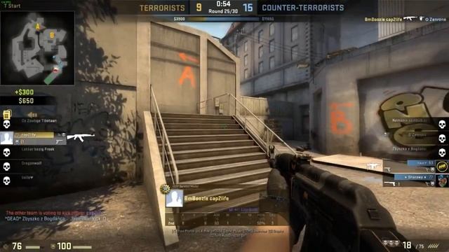 CSGO: My Whole Team Did Suicide And I Did A 1v5 Clutch Ace