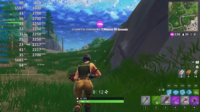 Ryzen 5 2400GE Review - Fortnite: Battle Royale - Gameplay Benchmark Test смотреть онлайн