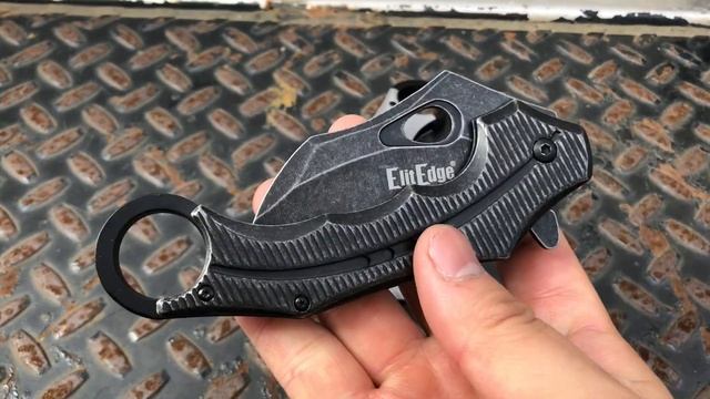 Stonewash Karambit Claw Pocket Knife смотреть онлайн