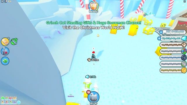 GRINCH CAT STEALING GIFTS & HUGE SNOWMAN CHANCE CHRISTMAS WORLD EVENT IN ROBLOX PET SIMULATOR X смотреть онлайн