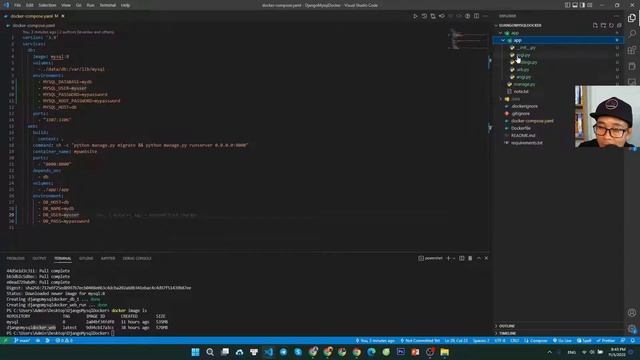 How To Install and Use Django, MySql with Docker, VScode on Window OS смотреть онлайн